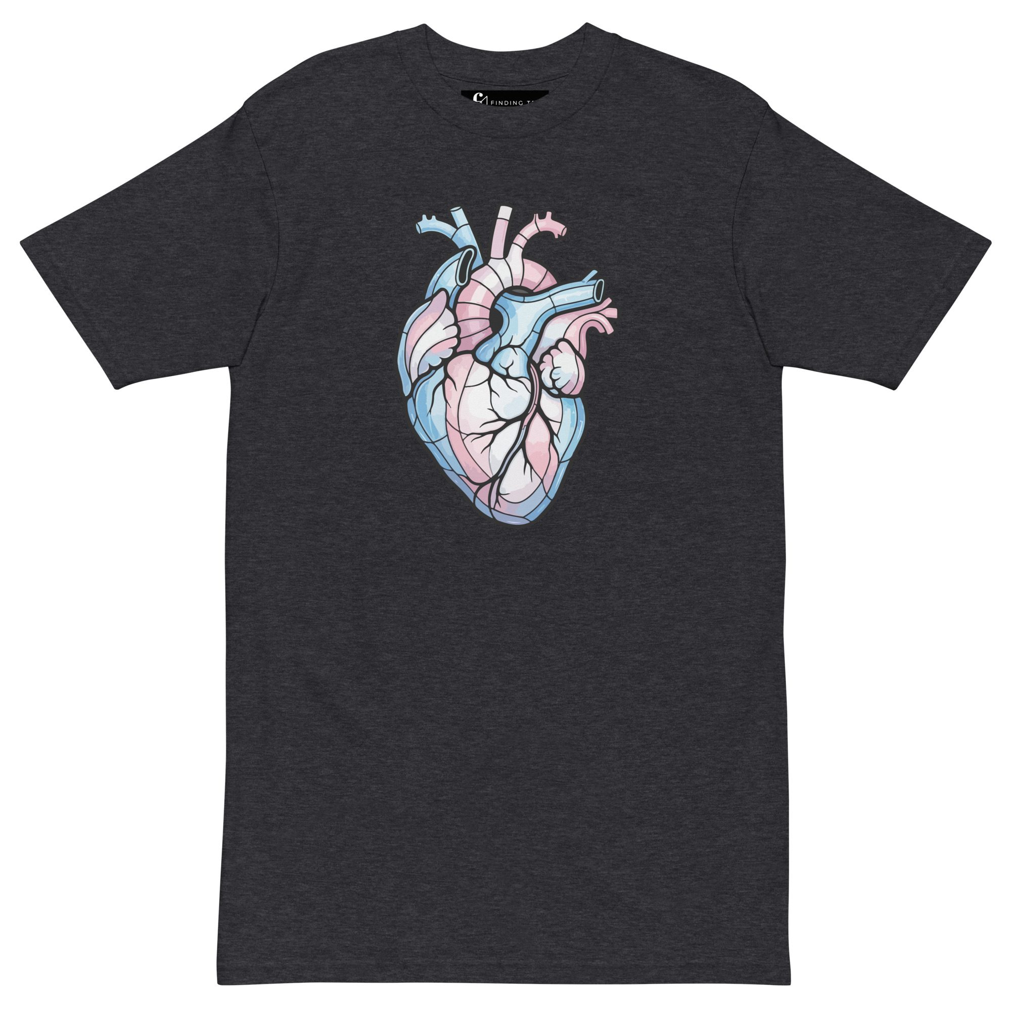 Anatomical Trans Heart | Trans Pride Premium Heavyweight Tee - Image 3