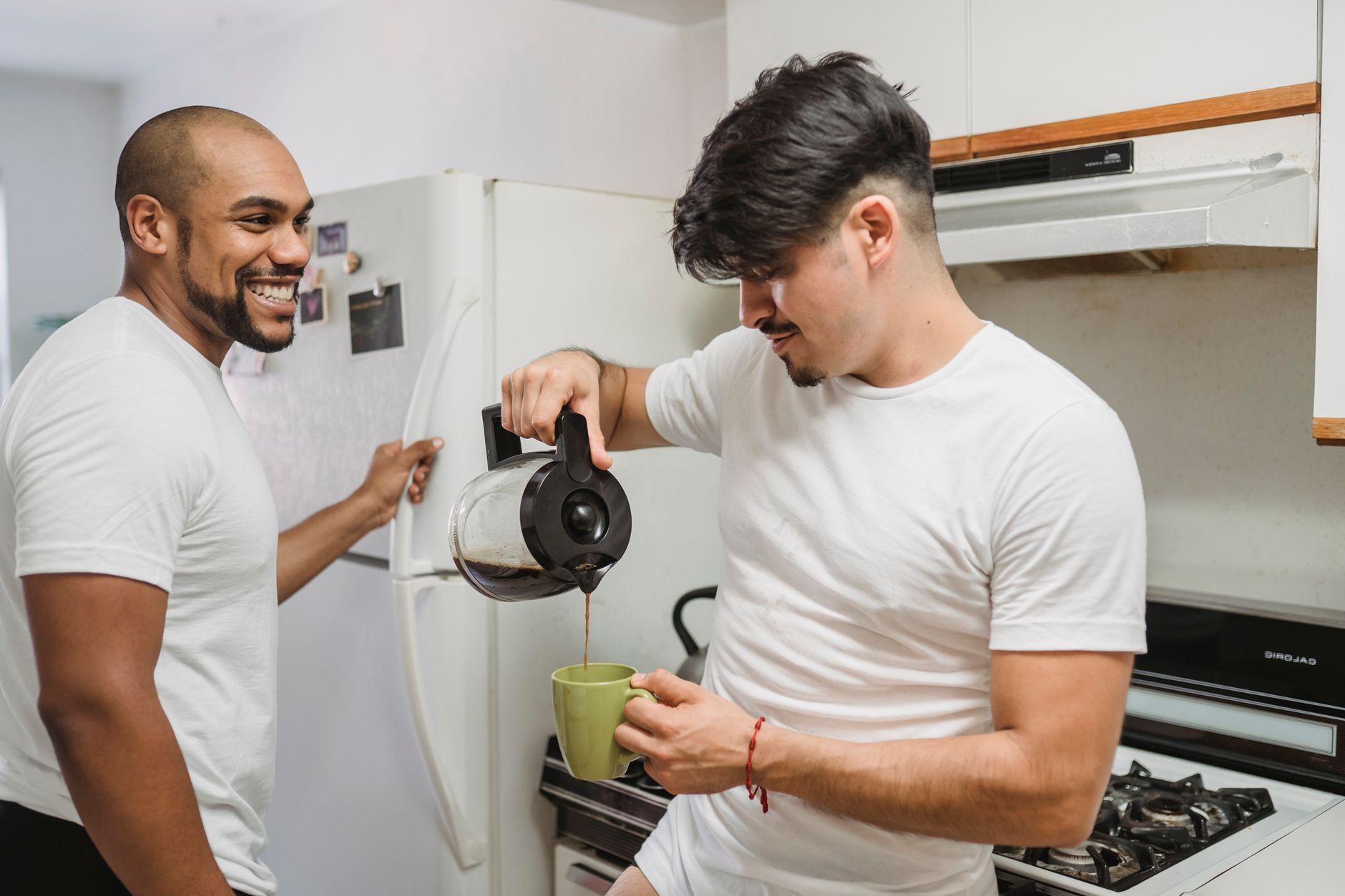 morning coffee in kitchen