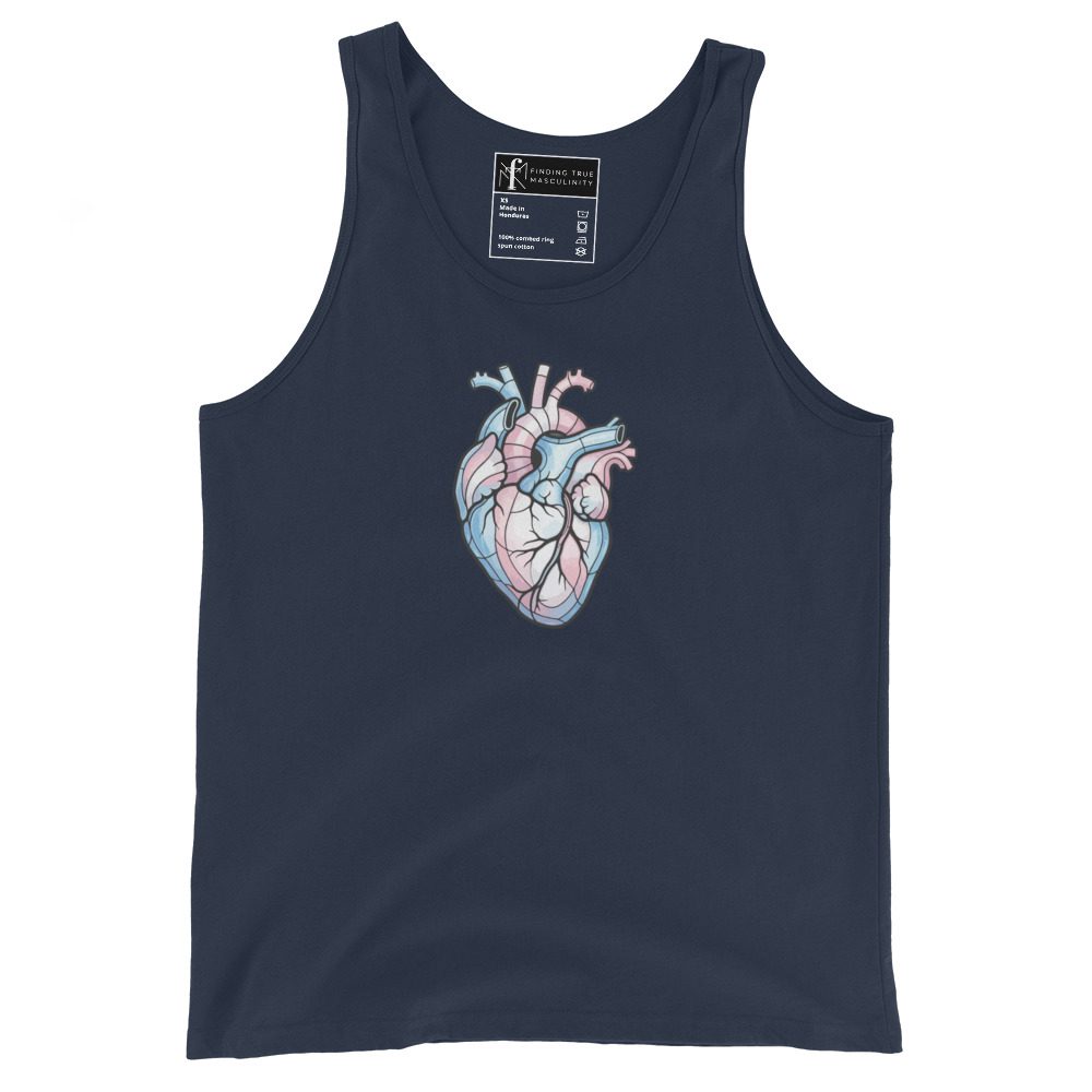 Anatomical Trans Heart | Trans Pride Tank Top - Image 3