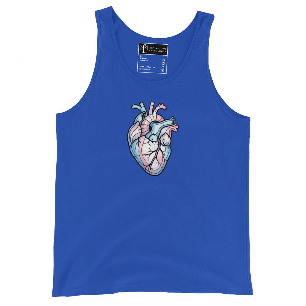 Anatomical Trans Heart | Trans Pride Tank Top - Image 5